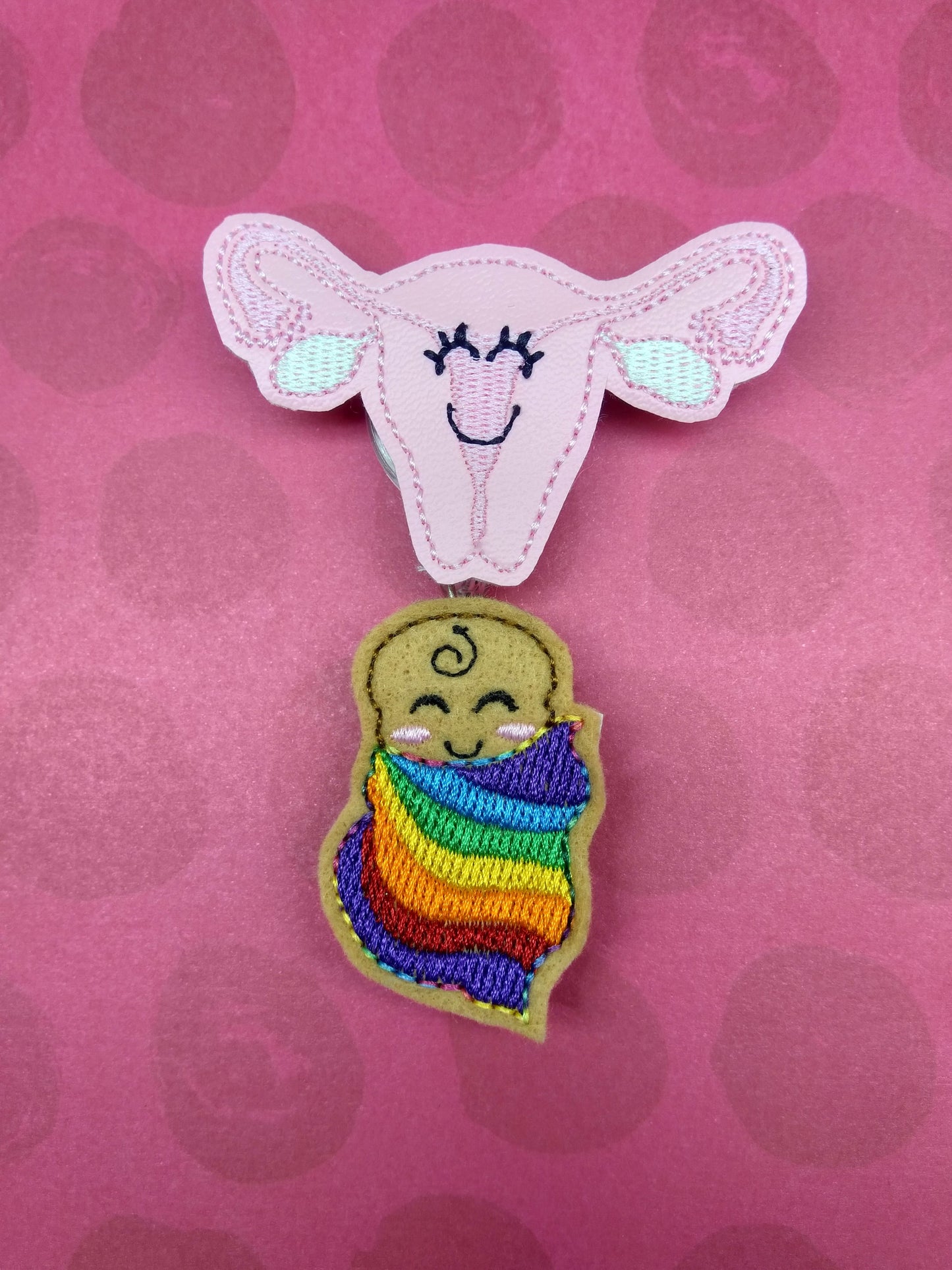 Uterus and Baby Badge Reel