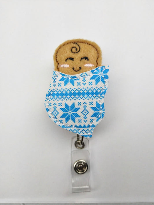 Christmas Baby Badge Reel